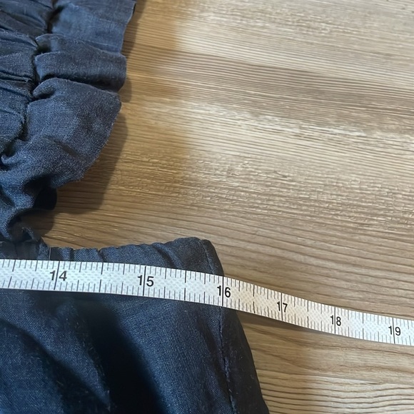 Frame Ruffle Strap Sleeveless Top Black womens XS Feminine Lightweight Lined - Picture 6 of 12